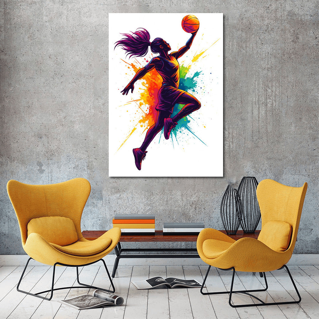 Volleyball Jump: The Energy of Sports in Vibrant Colors