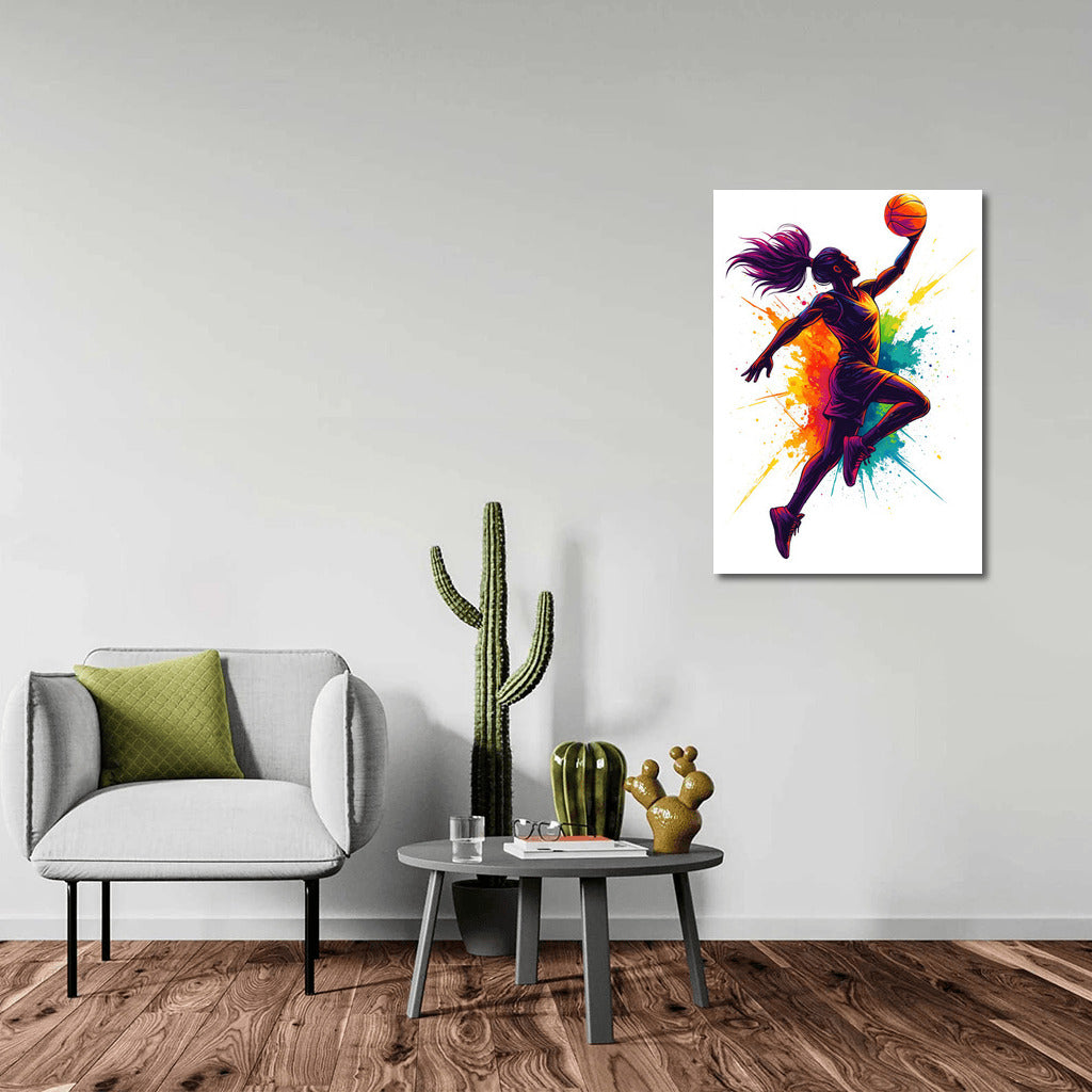 Volleyball Jump: The Energy of Sports in Vibrant Colors