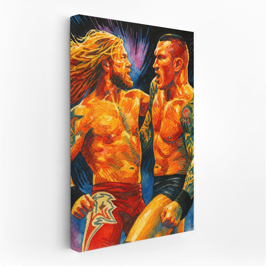 The Dynamics of Wrestling: The Energy of Sports in Vivid Colors