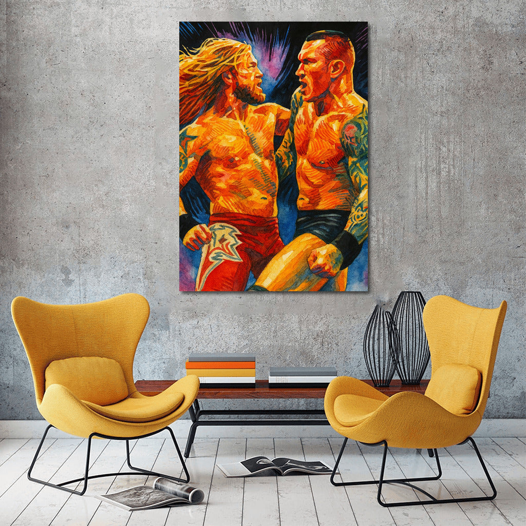 The Dynamics of Wrestling: The Energy of Sports in Vivid Colors
