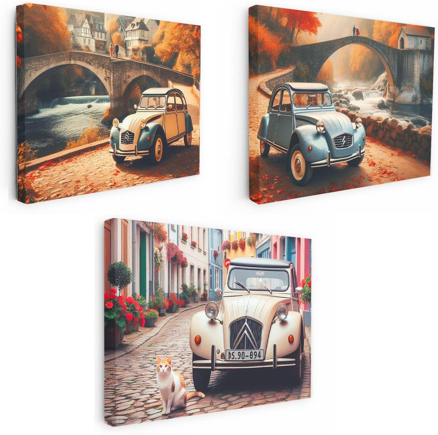 Citroen Old Wall Art Set