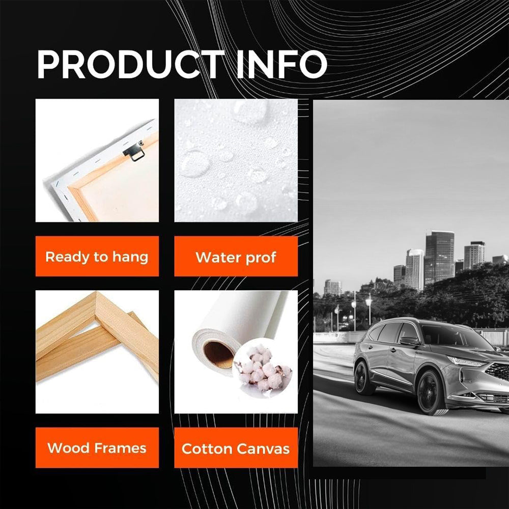 Sleek Black & White Acura - Modern Elegance in Motion