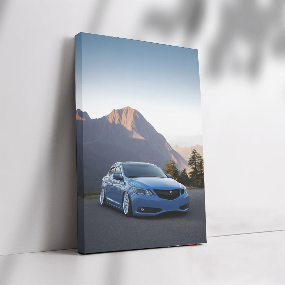 Blue Acura ILX Navigating Mountain Roads - Stylish & Agile