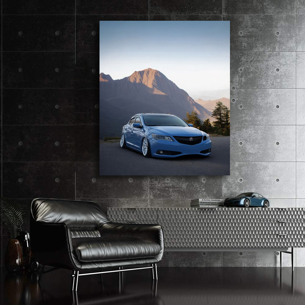 Blue Acura ILX Navigating Mountain Roads - Stylish & Agile