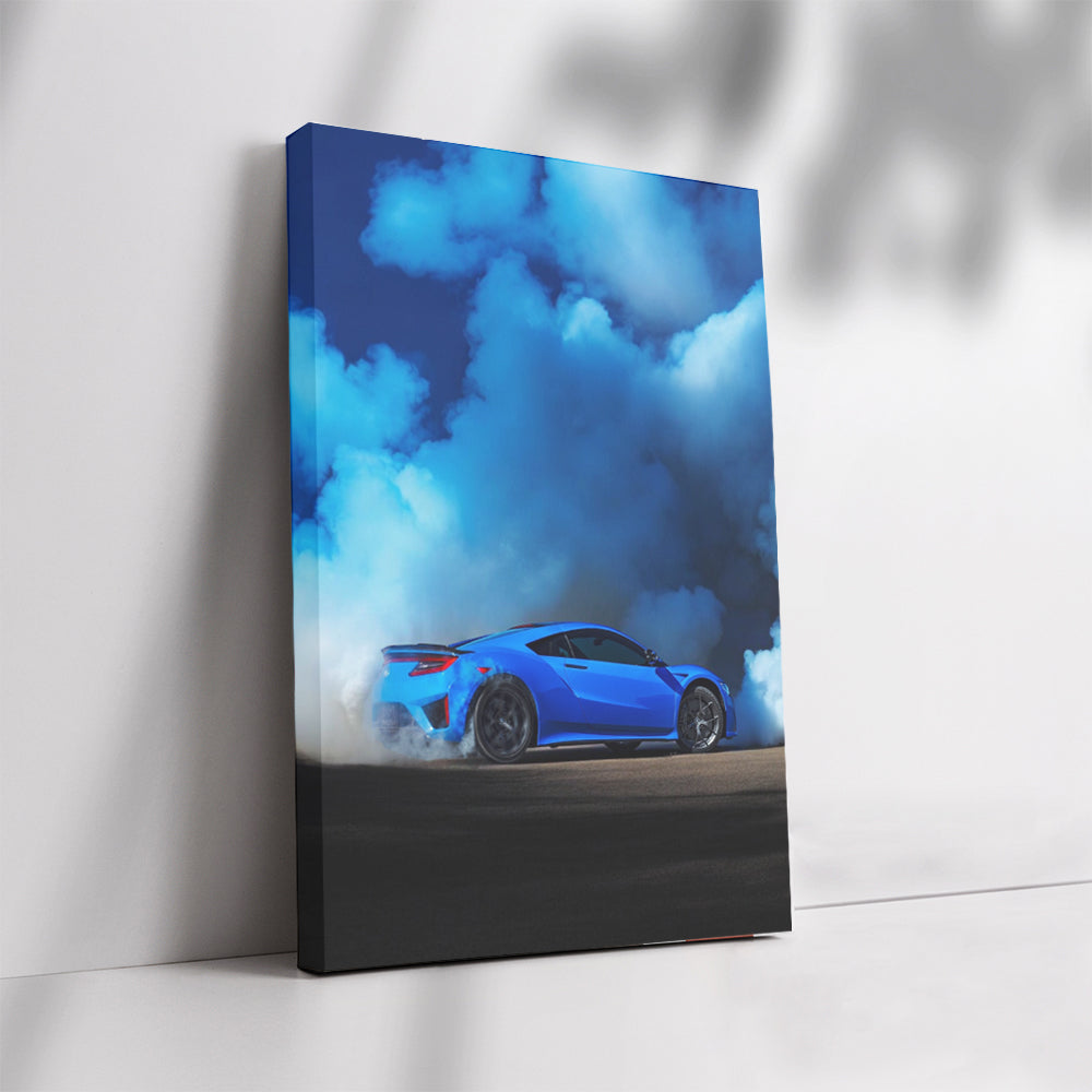 Acura NSX Surrounded by Smoke - Power and Precision