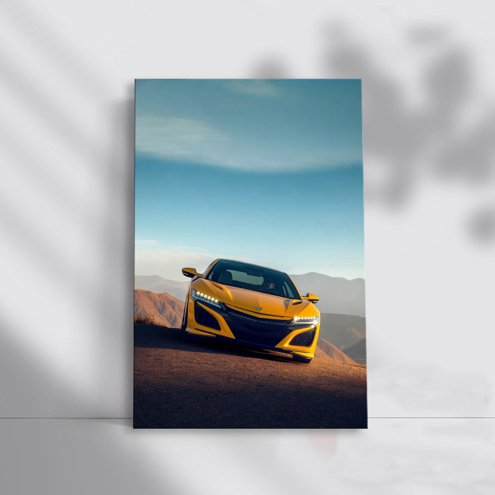 Acura NSX Amidst Mountain Peaks - Blend of Power and Elegance