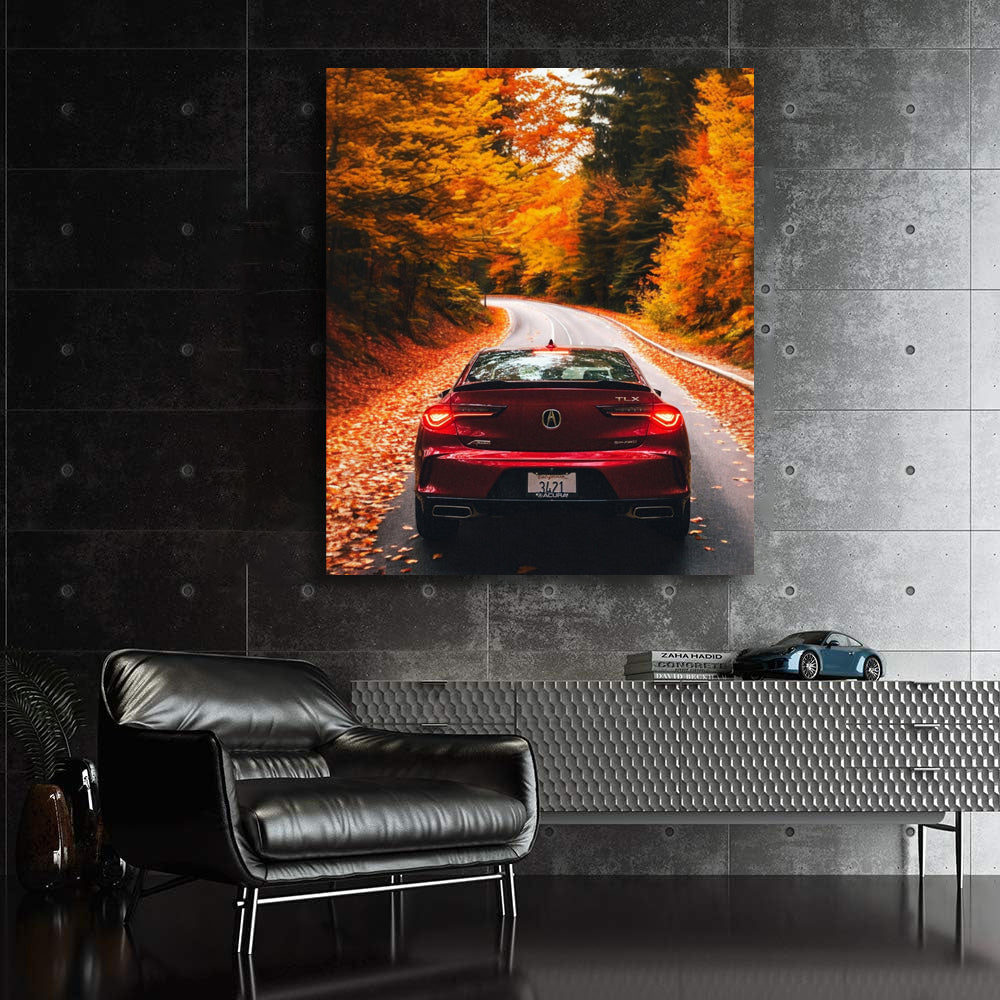 Acura TLX in Autumn Woods - Elegance Meets Performance