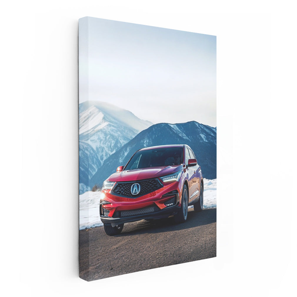 Acura Amidst Snowy Mountains - Fusion of Elegance and Power
