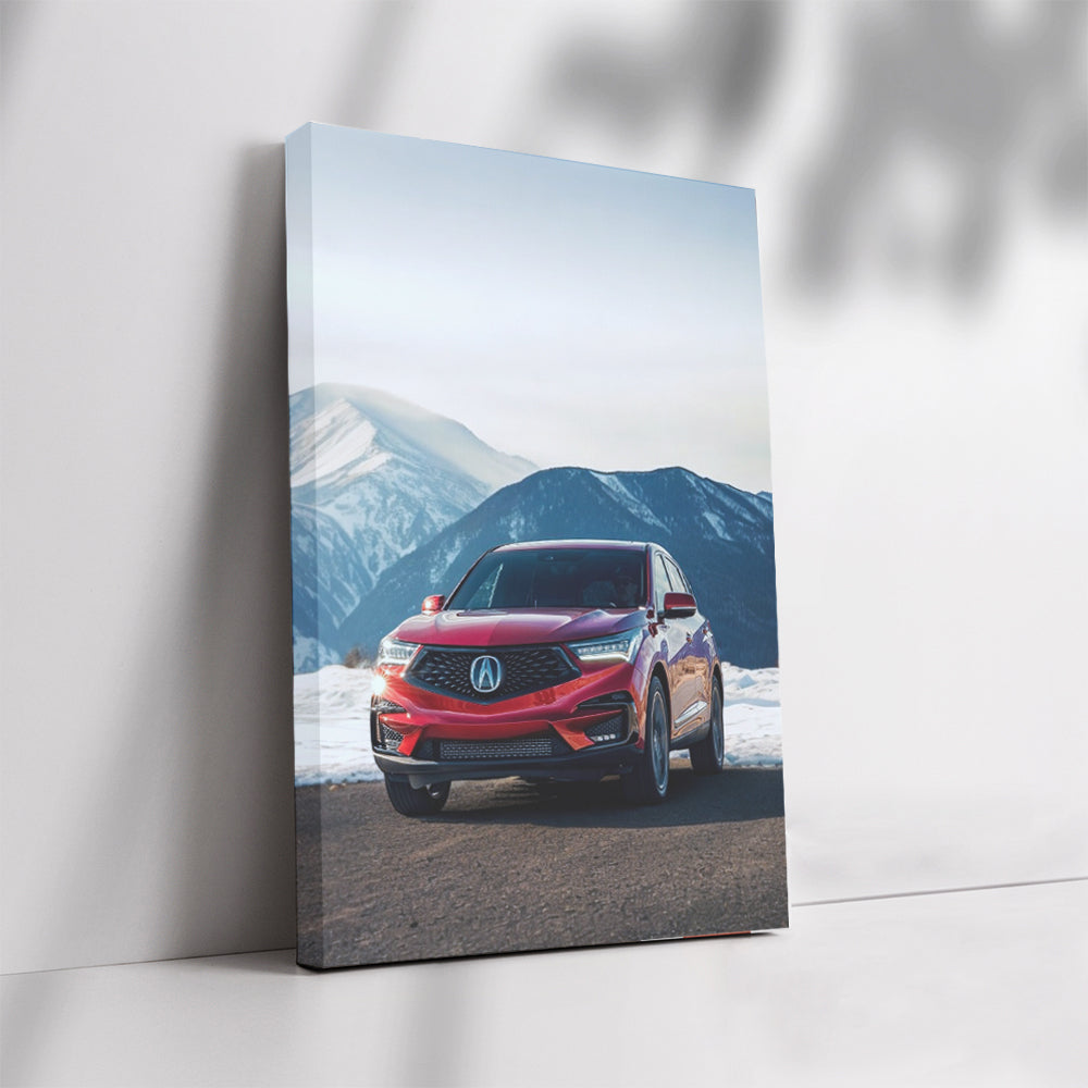 Acura Amidst Snowy Mountains - Fusion of Elegance and Power