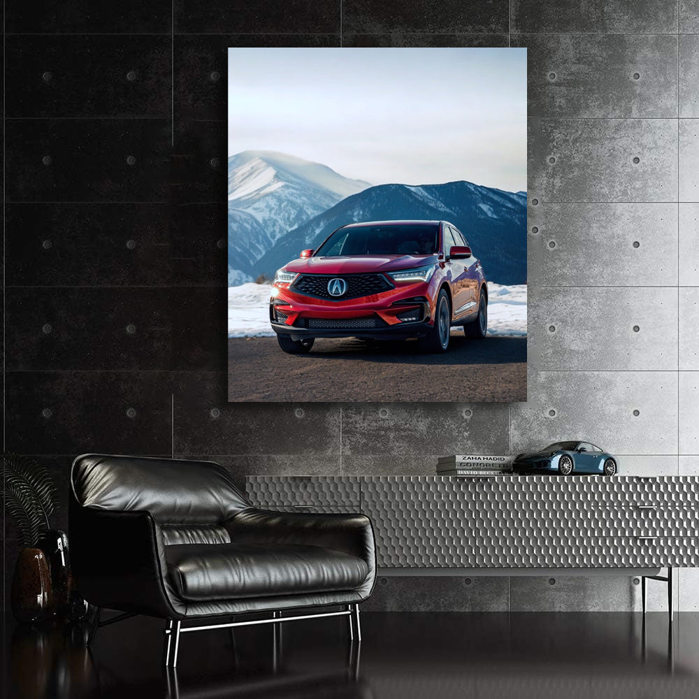 Acura Amidst Snowy Mountains - Fusion of Elegance and Power