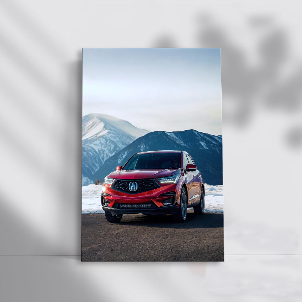 Acura Amidst Snowy Mountains - Fusion of Elegance and Power