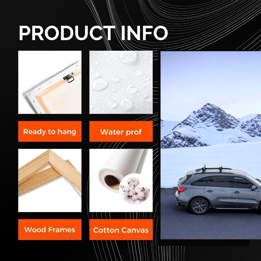 Acura with Snowy Mountain Backdrop - Rugged Elegance