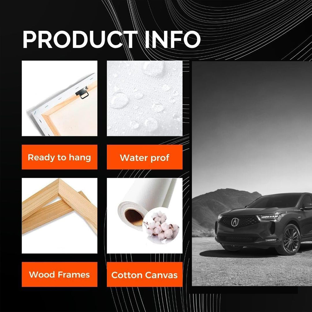 Acura Black & White - Model 2, Sleek and Stylish Ride