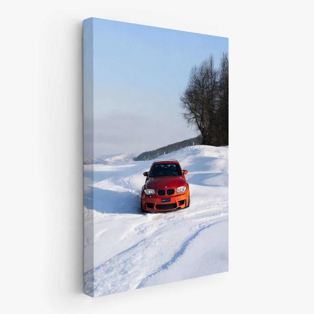 Vibrant Orange BMW 1M - Compact Powerhouse in Motion