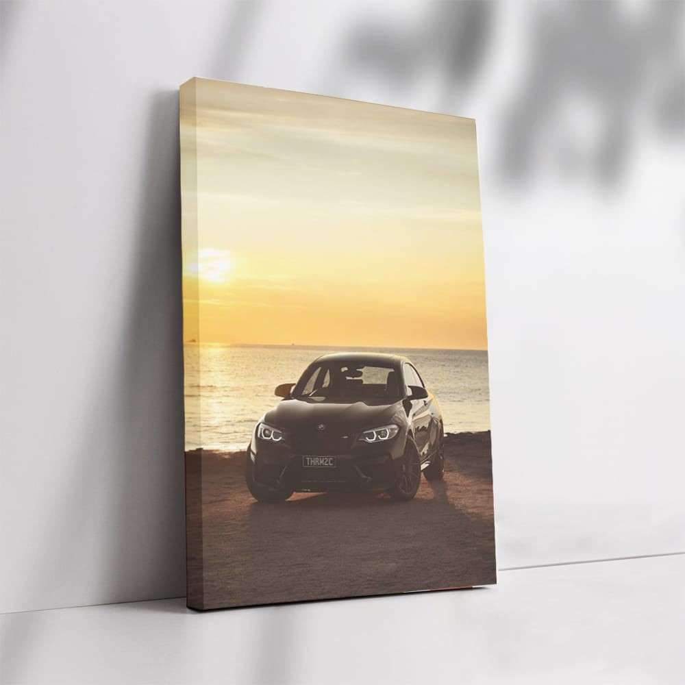 BMW F87 M2 Black at Sunset by Sea - Power Meets Elegance
