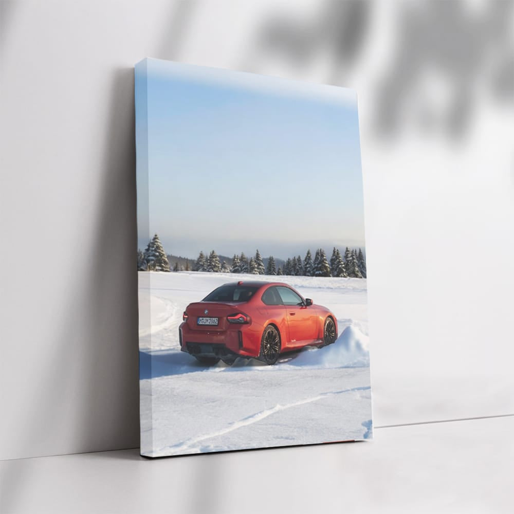 BMW M2 in Fiery Red on Snow - Ultimate Driving Machine