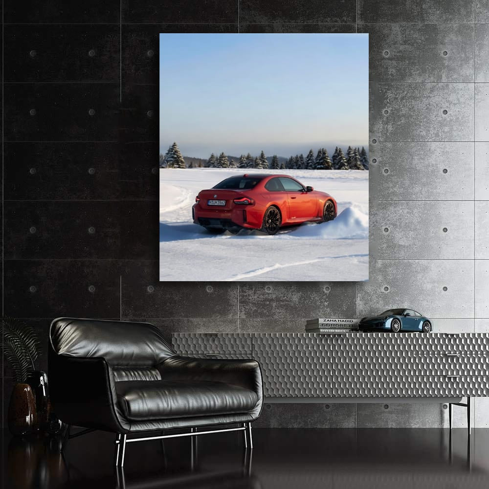 BMW M2 in Fiery Red on Snow - Ultimate Driving Machine