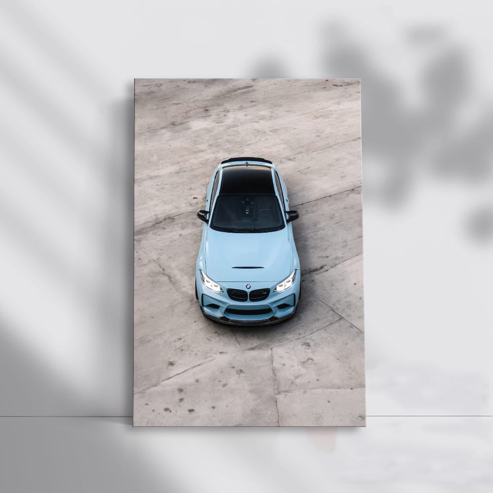 BMW M2 Aerial View in Blue - Dynamic Performance Unleashed