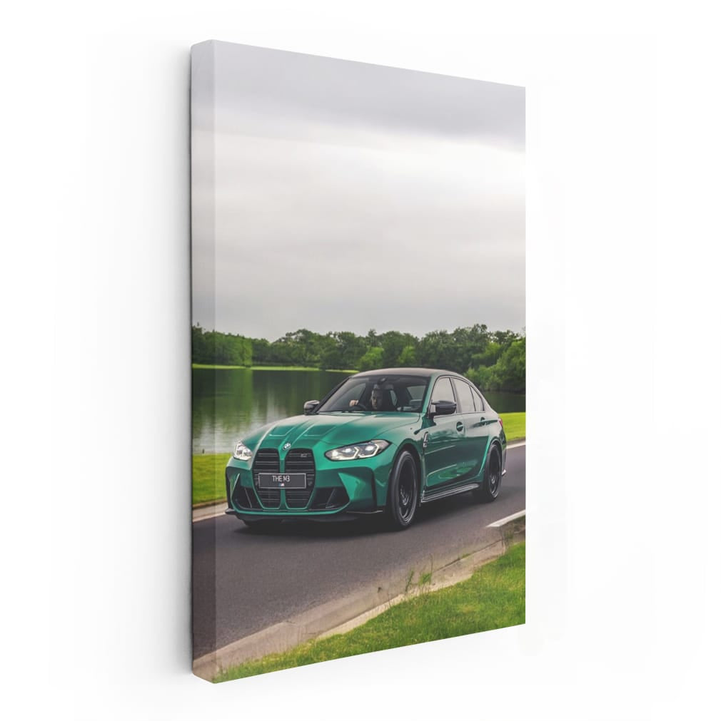BMW M3 G80 in Deep Green by Lake - Bold Statement