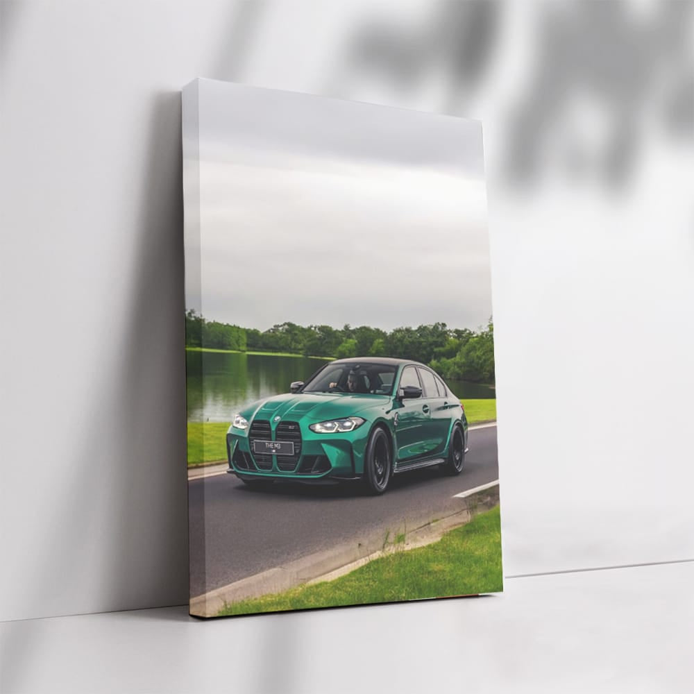 BMW M3 G80 in Deep Green by Lake - Bold Statement