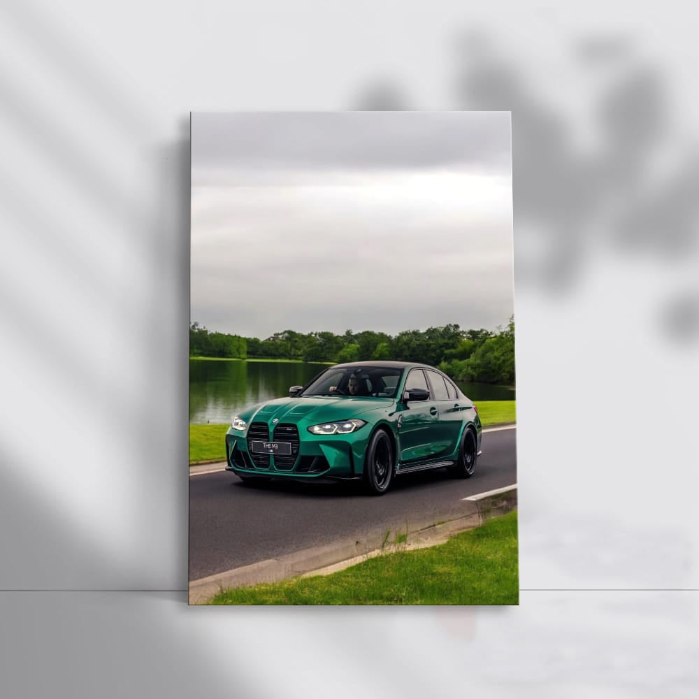 BMW M3 G80 in Deep Green by Lake - Bold Statement