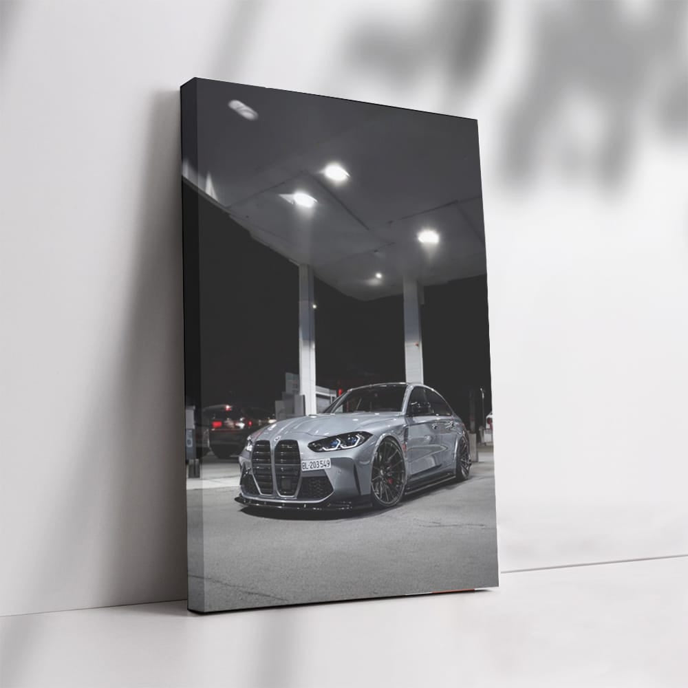 BMW G80 M3 in Gray Refueling - Power Meets Precision