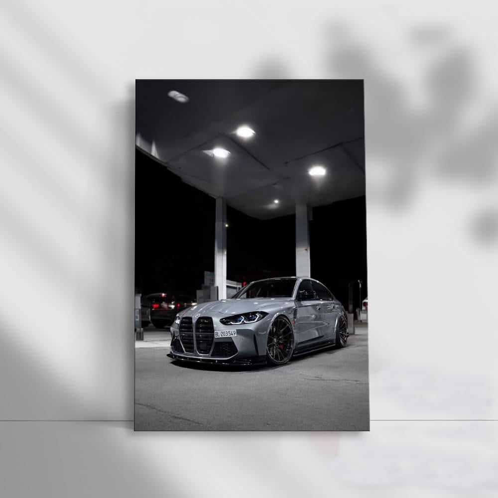 BMW G80 M3 in Gray Refueling - Power Meets Precision