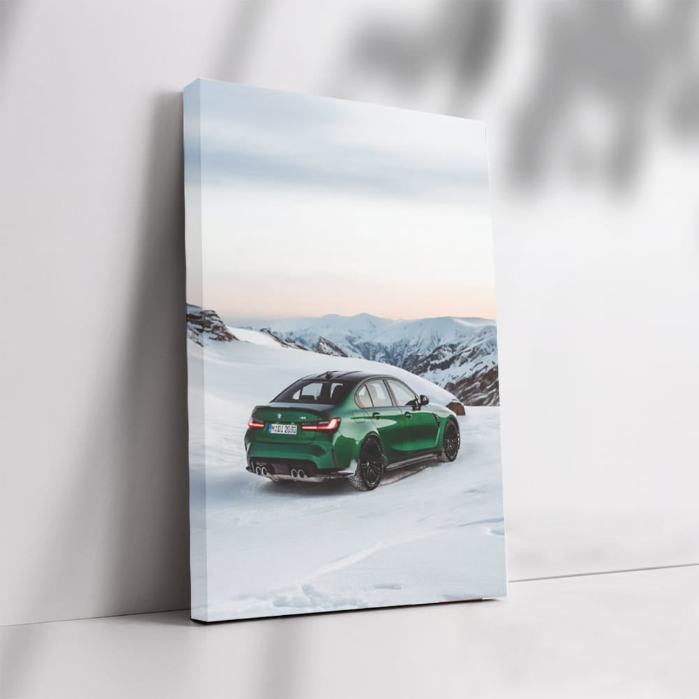 BMW G80 M3 in Snowy Mountains - Bold Performance in Nature
