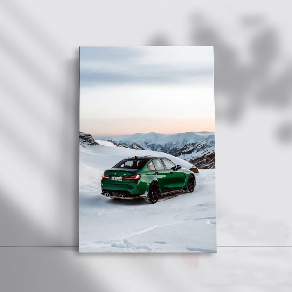 BMW G80 M3 in Snowy Mountains - Bold Performance in Nature