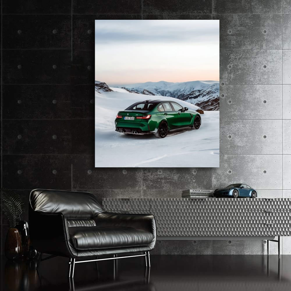 BMW G80 M3 in Snowy Mountains - Bold Performance in Nature