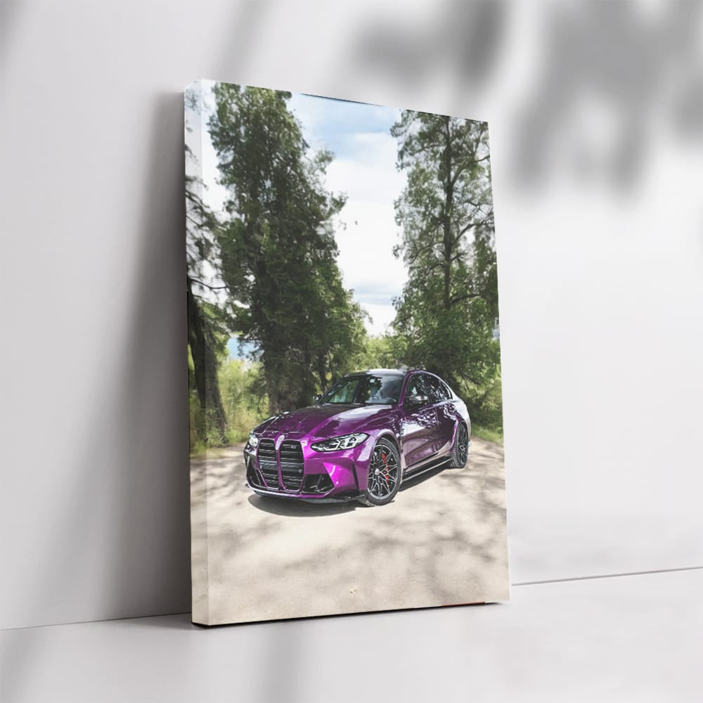 BMW M3 G80 in Purple - Bold Statement in Nature