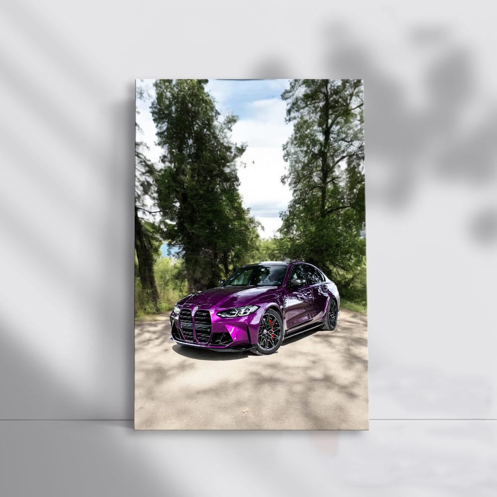 BMW M3 G80 in Purple - Bold Statement in Nature
