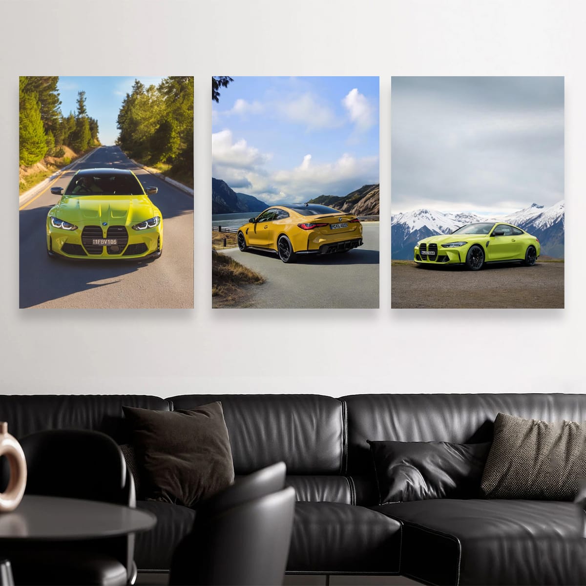 BMW M4 Competition Coupe Yellow Set of 3