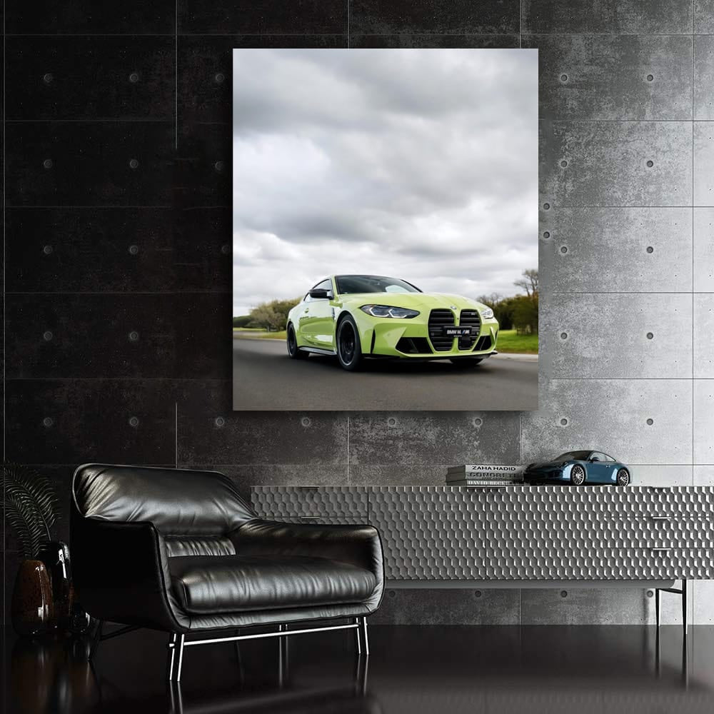 BMW M4 Coupe G82 in Lime - Dark Day Thrill Seeker