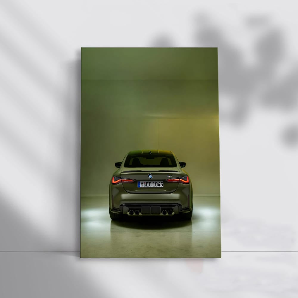 BMW M4 with Green Backdrop: Blend of Power and Elegance