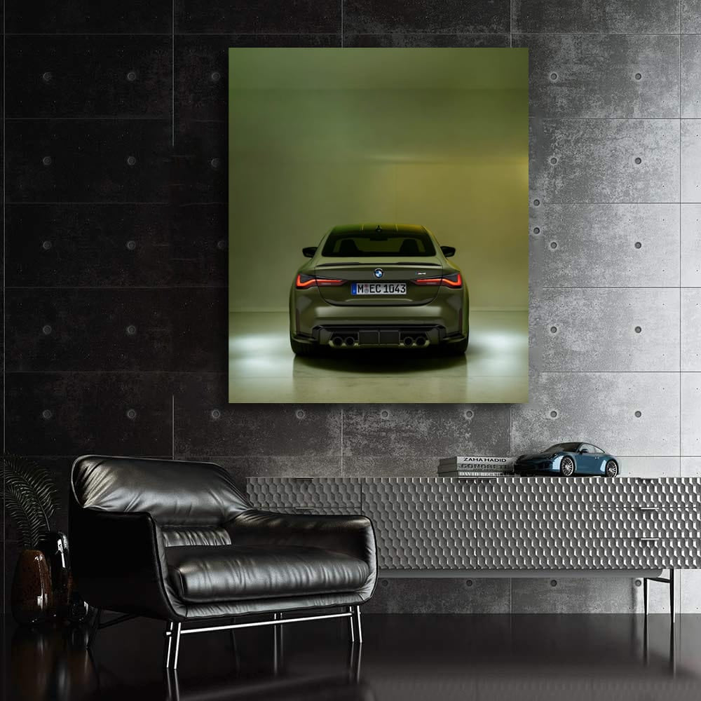 BMW M4 with Green Backdrop: Blend of Power and Elegance