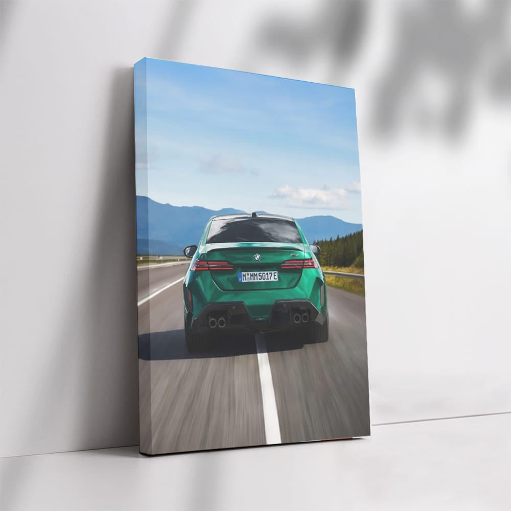 Green BMW M5 G90 Sedan on Road - Speed Meets Elegance