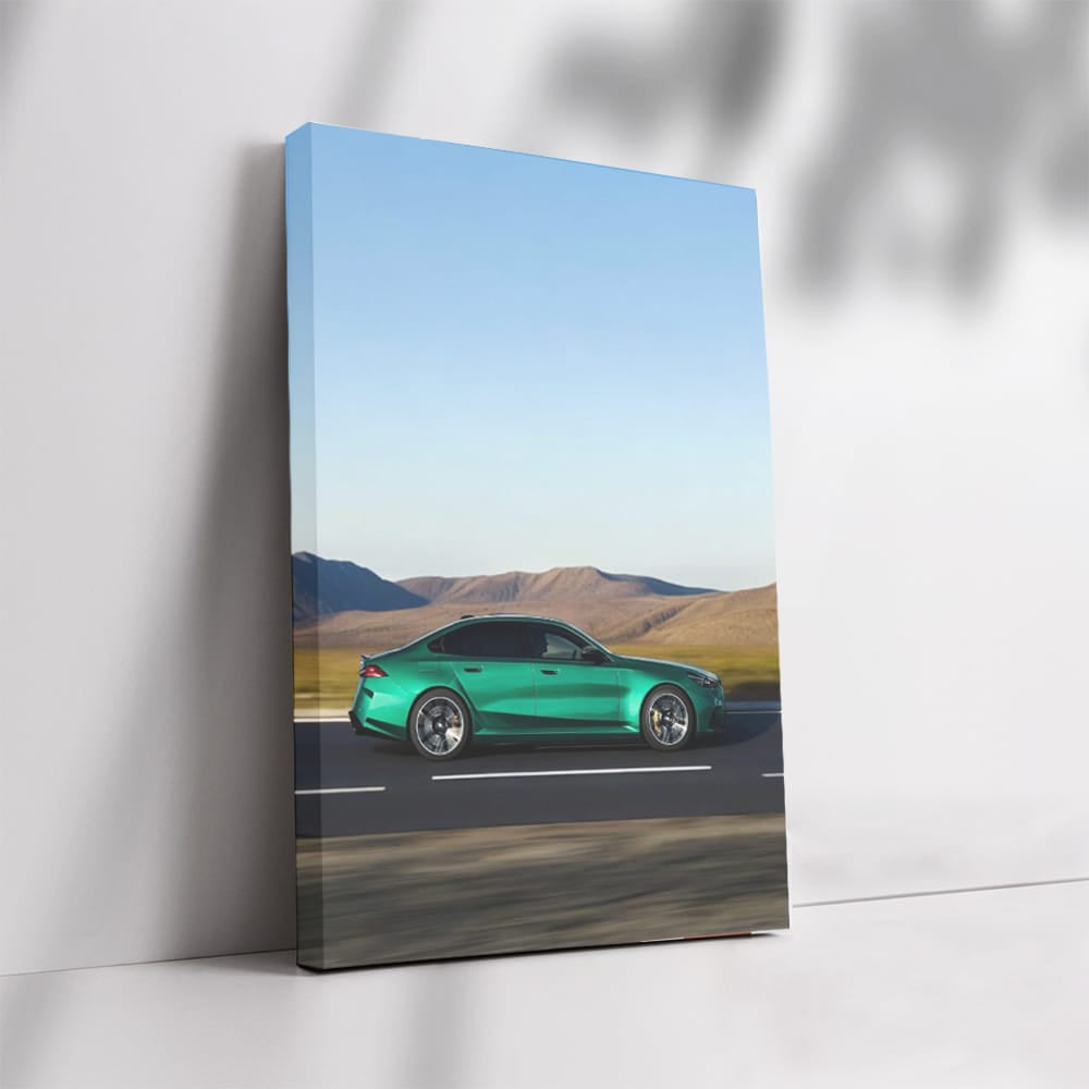 BMW M5 G90 Sedan Mountain Scenic Side View - Power Unleashed
