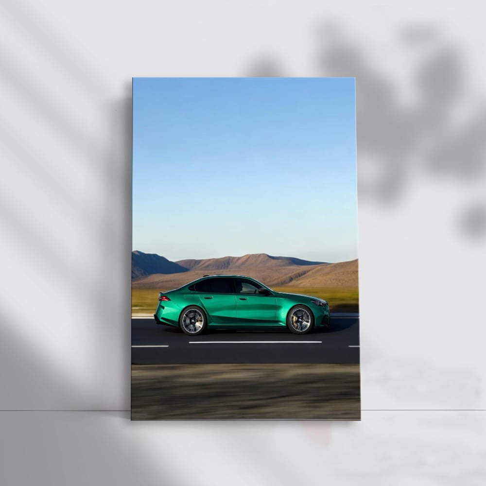 BMW M5 G90 Sedan Mountain Scenic Side View - Power Unleashed