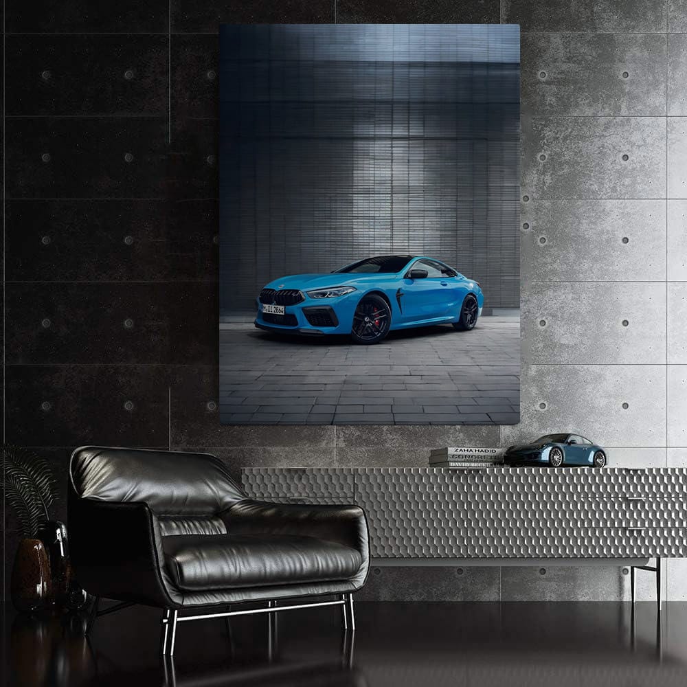 Blue BMW M8 - Sleek and Powerful Luxury Sports Car