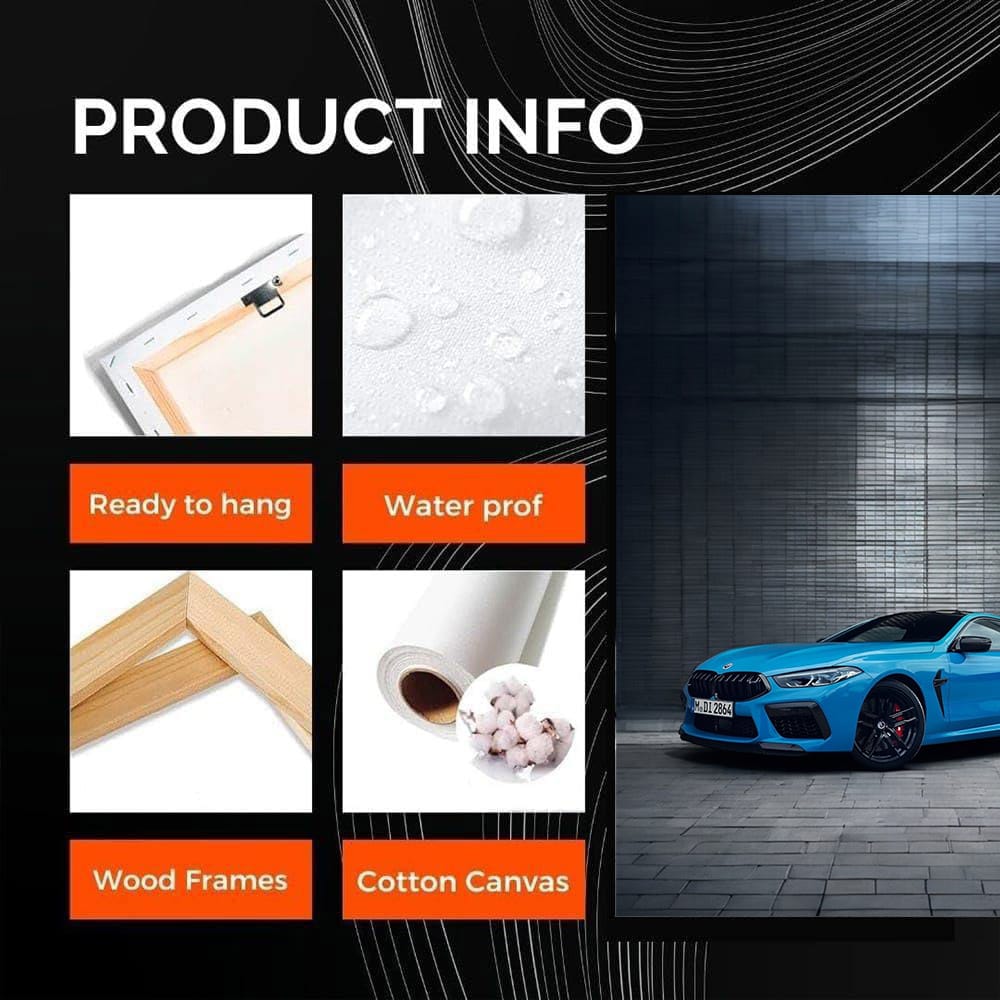 Blue BMW M8 - Sleek and Powerful Luxury Sports Car