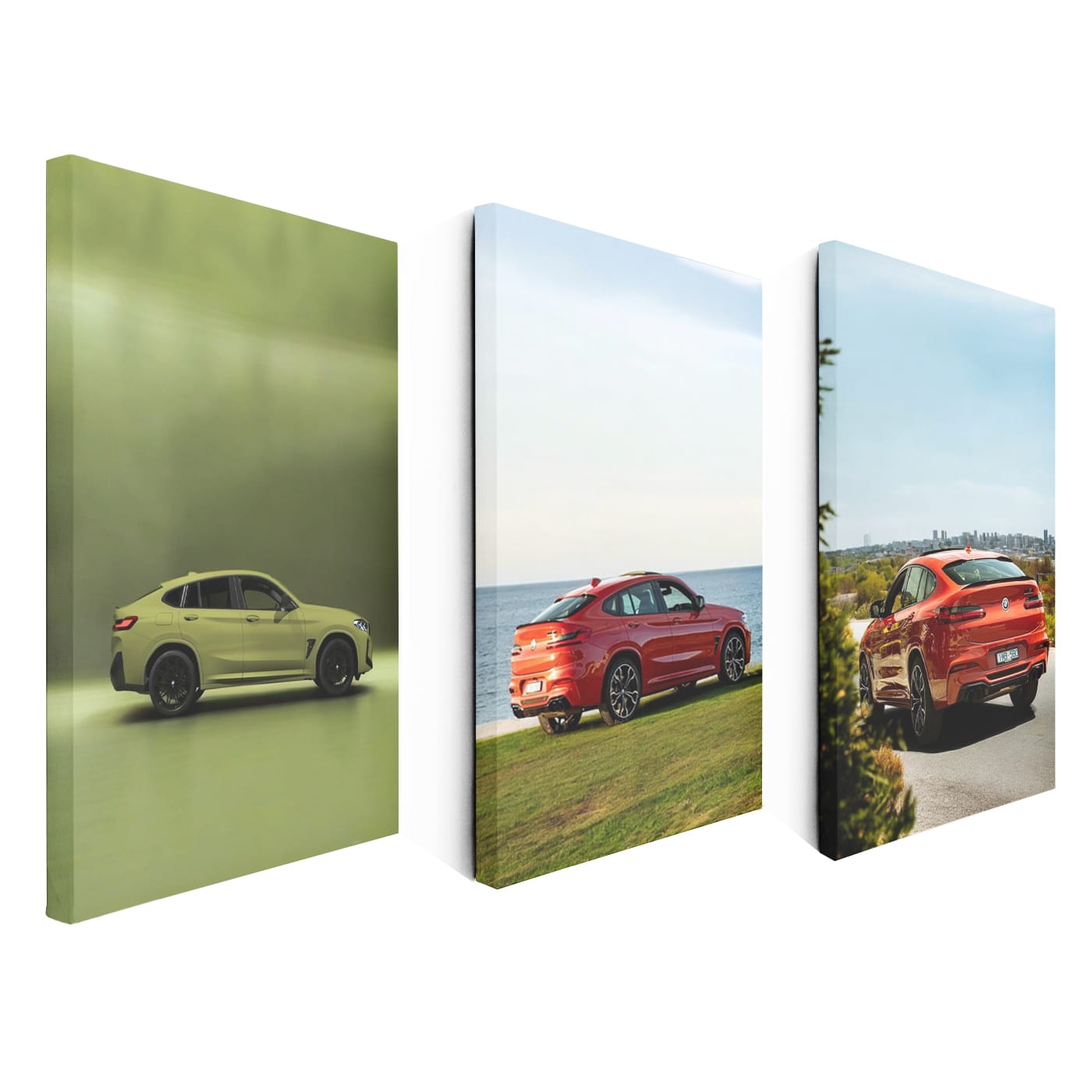 BMW X4 M Competition Orange, Green Set of 3