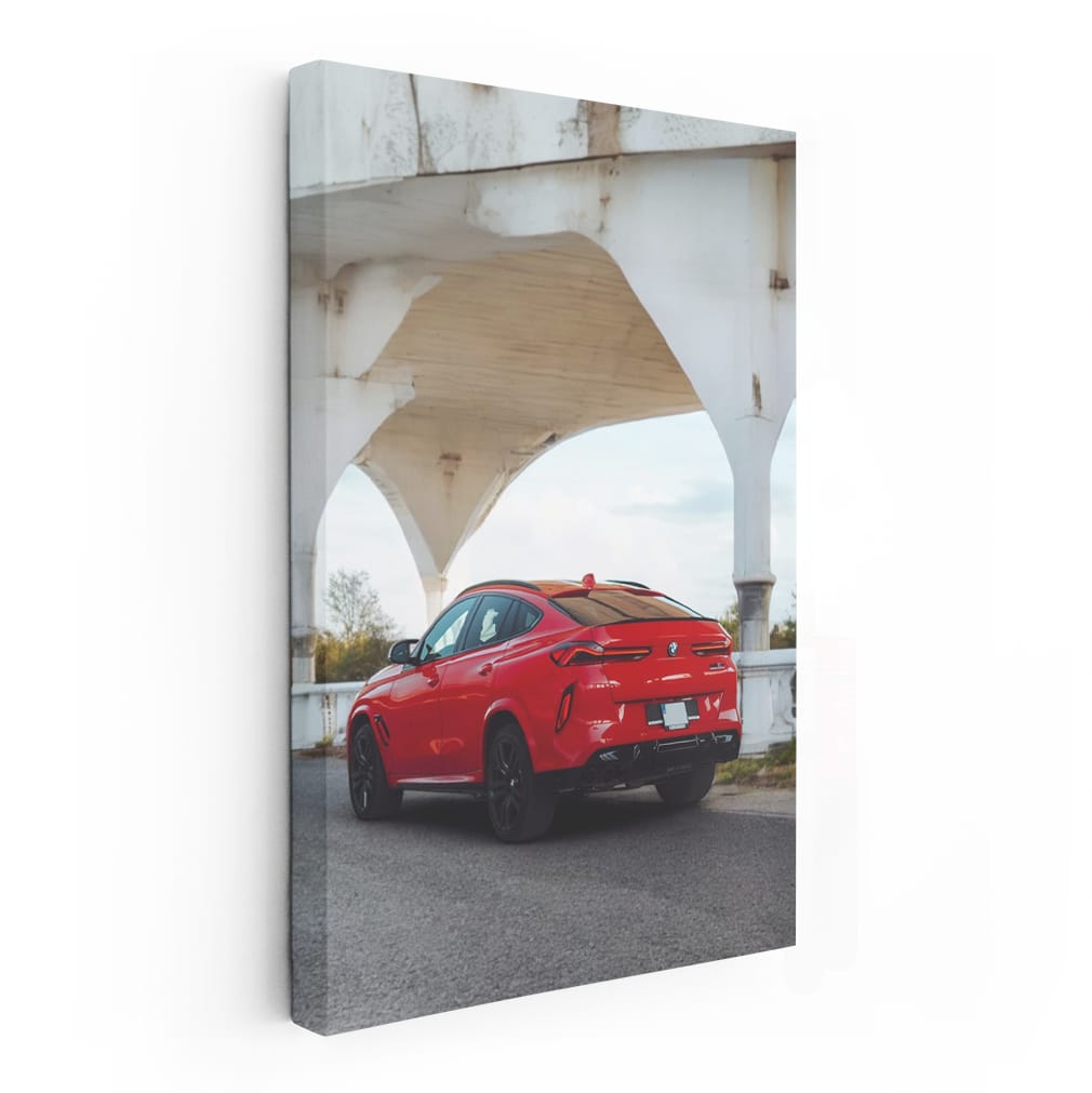 Red BMW X6 M Competition Under Bridge - Power Meets Style