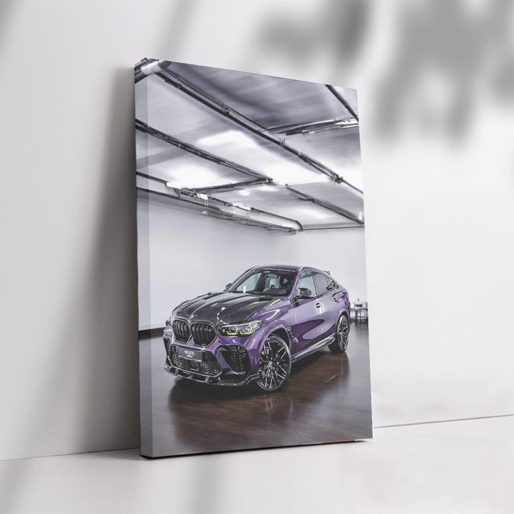 Purple BMW X6 M at Dealership - Luxury and Power Awaits