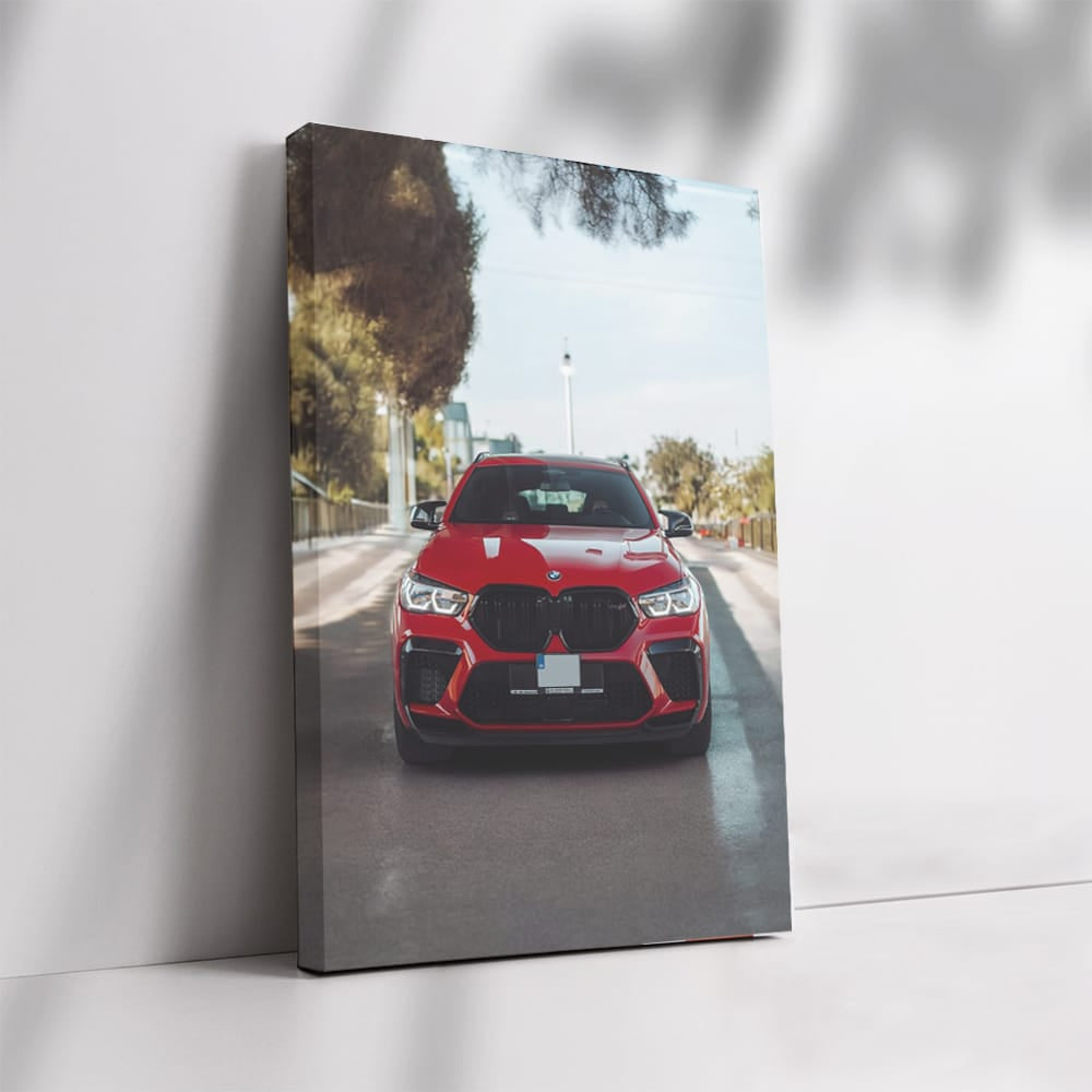 BMW X6 M in Vibrant Red Roars on Urban Streets
