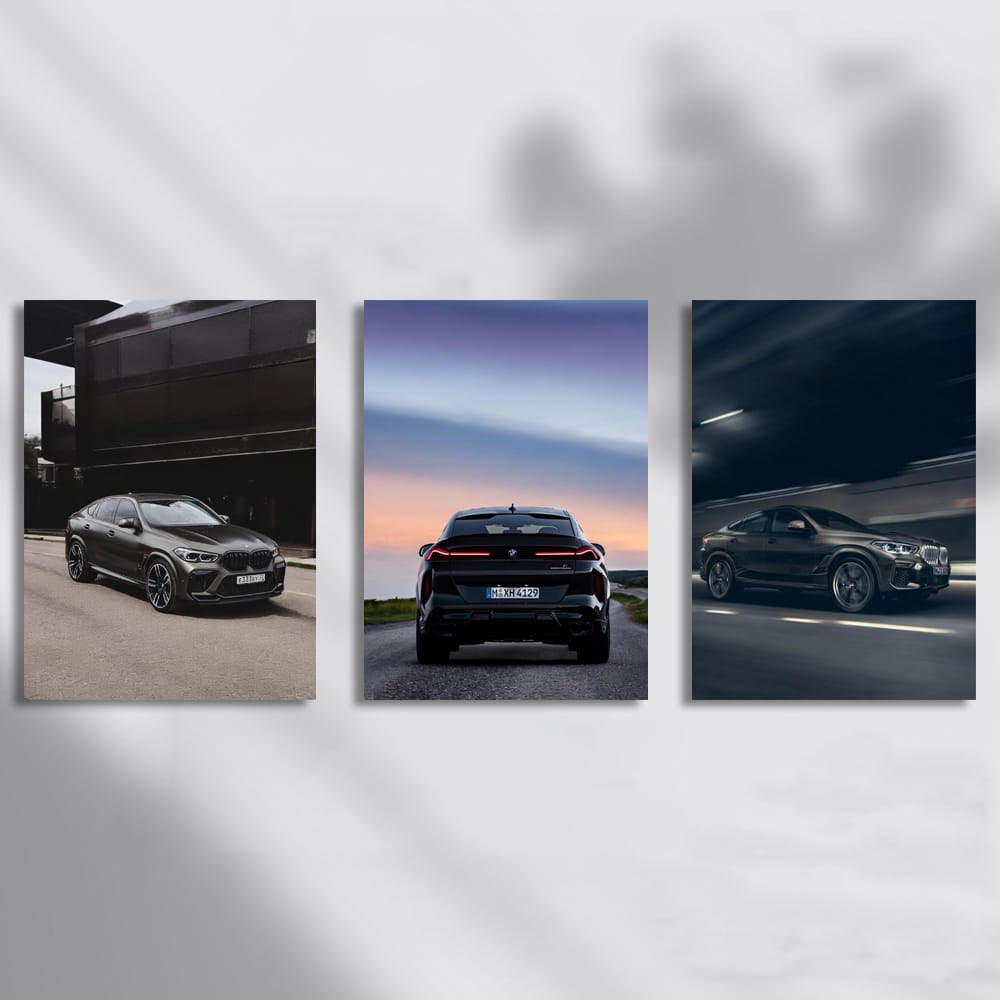 BMW X6 M Black Set of 3