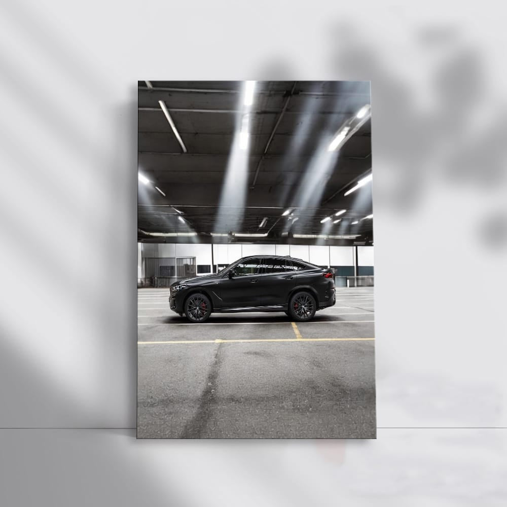 BMW X6 in Matte Black Parked - Bold Elegance on Wheels