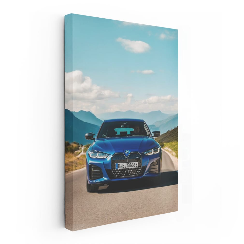 BMW i4 M50 in Blue - Dynamic Elegance on Road