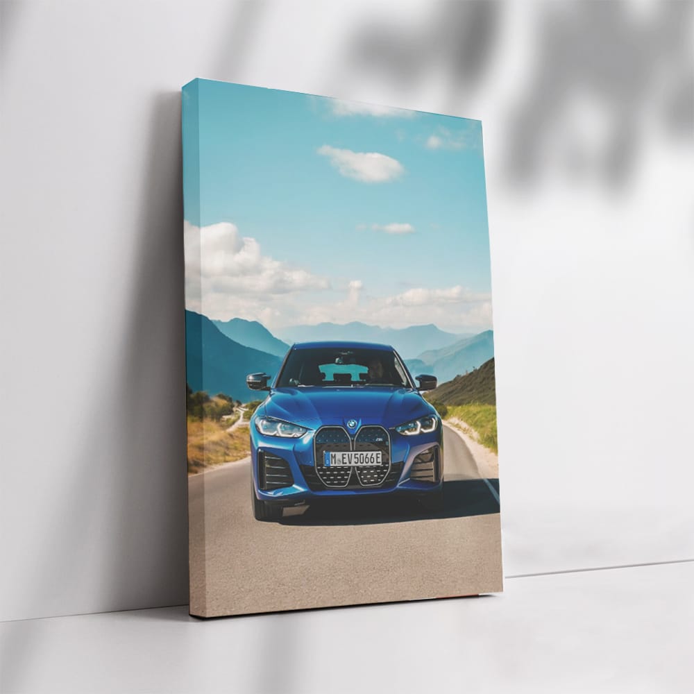 BMW i4 M50 in Blue - Dynamic Elegance on Road