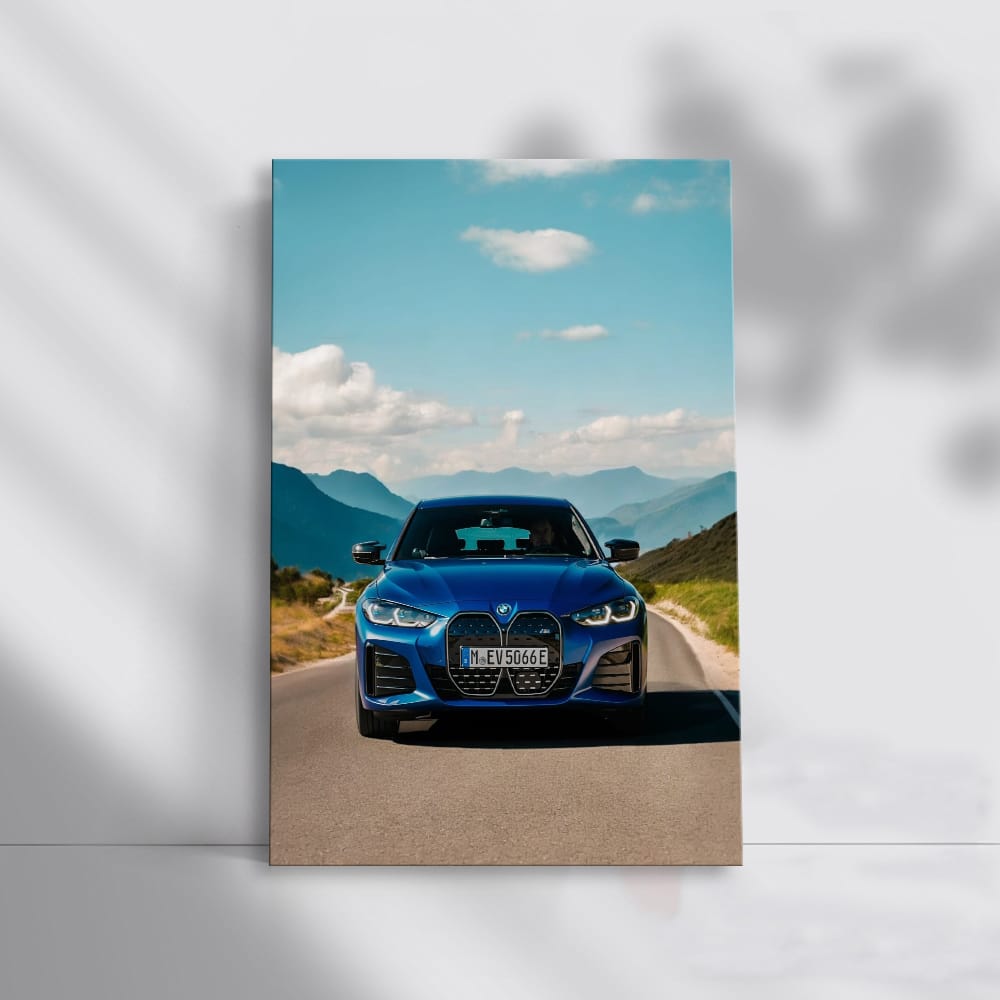 BMW i4 M50 in Blue - Dynamic Elegance on Road